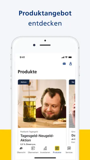 Screenshot von Postbank auf dem iPhone 6