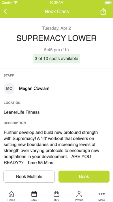LeanerLife Fitness Screenshot