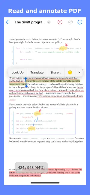 Reader's Bench: PDF & Notes screenshot 2