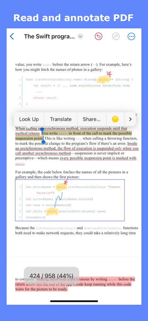 Reader's Bench: PDF & Notes - Productivity App | MWM