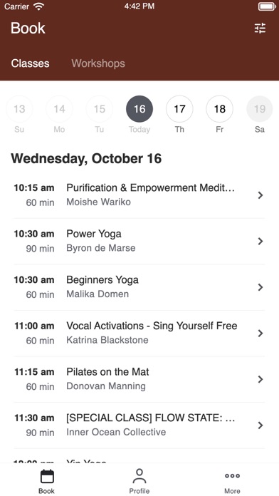 THE YOGA BARN BALI Screenshot 2 - AppWisp.com THE YOGA BARN BALI Screenshot 2 - AppWisp.com