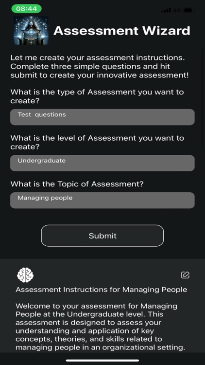 Assessment Wizard