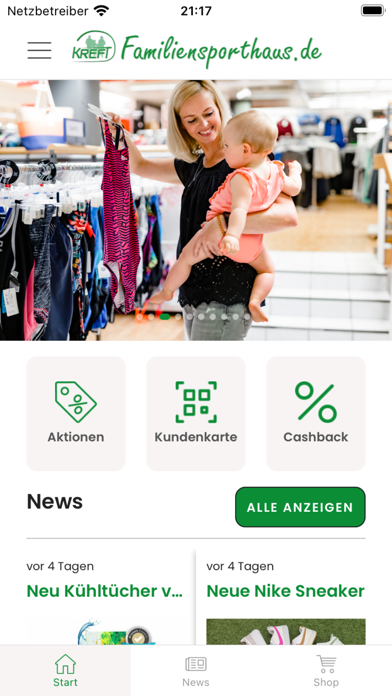 Familiensporthaus App Screenshot