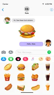 fast food sticker for imessage iphone screenshot 4