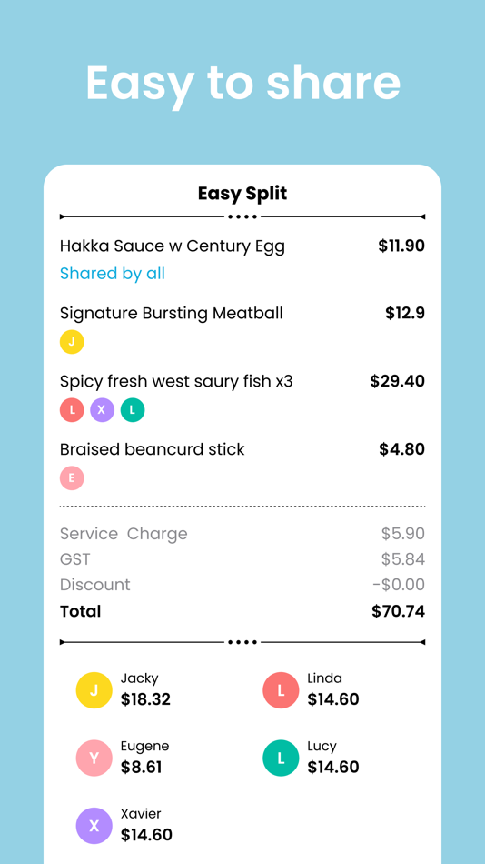 #4. EasySplit: Split Bill Easily (iOS) By: Tealseed Pte. Ltd.