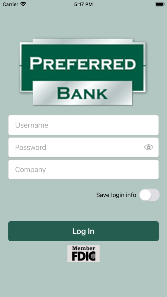 #1. Preferred Bank mRDC (iOS) 由: Preferred Bank, CA & NY