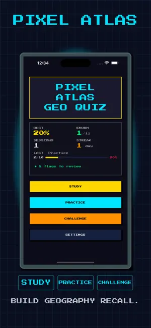 Pixel Atlas: Geo Quiz screenshot 1