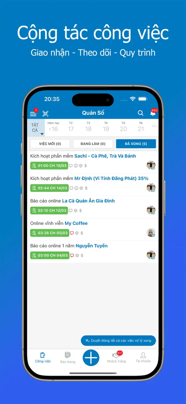 Screenshot #1 pour Zinwork - Quản lý công việc