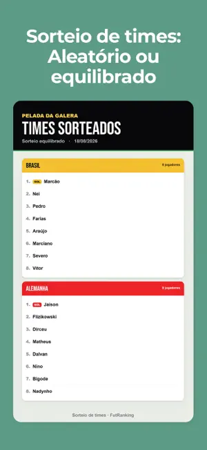 FutRank - Organize seu futebol screenshot 2