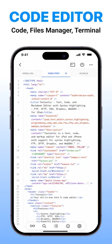 Text Editor - HTML Code Editor screenshot 4 of 6