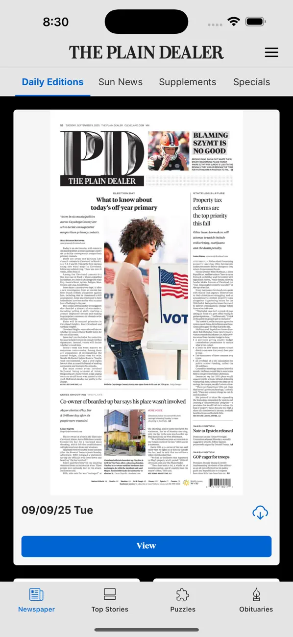 Screenshot #1 pour The Plain Dealer