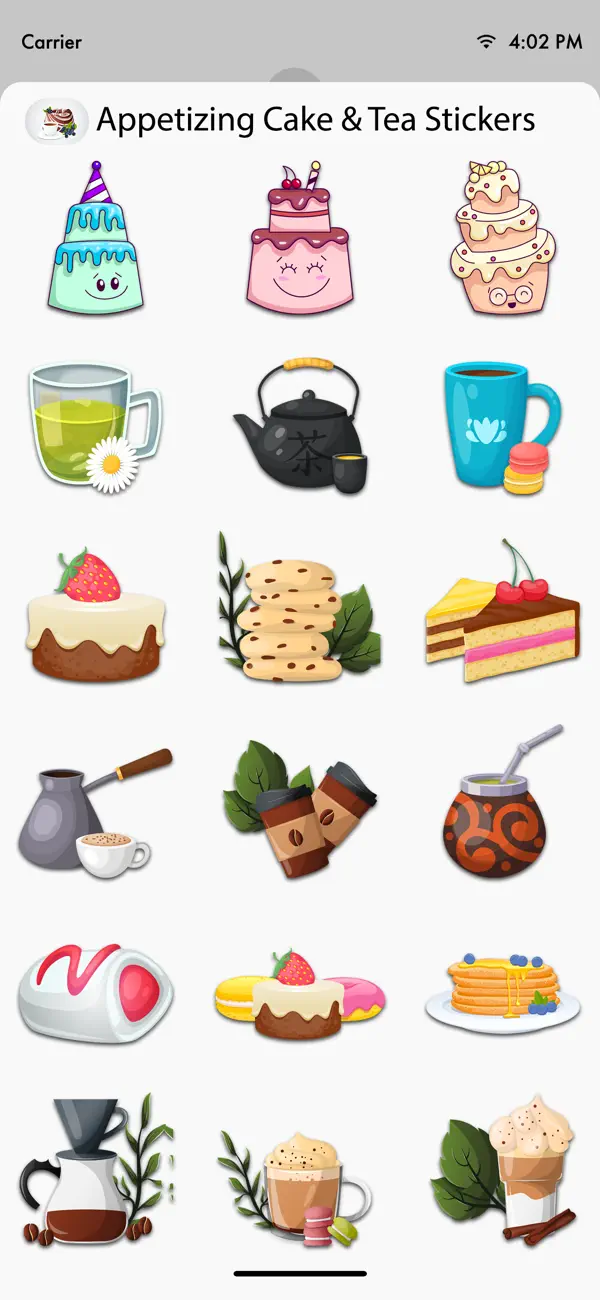 Screenshot #2 pour Appetizing Cake & Tea Stickers