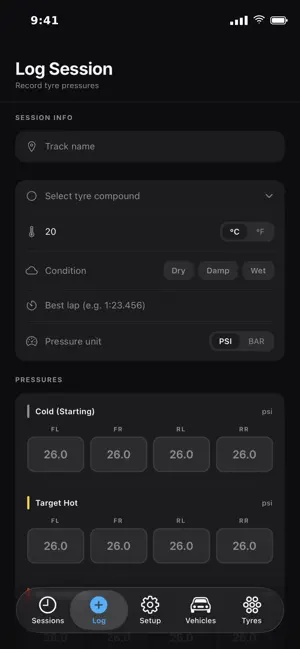 Tyre Log Pro screenshot 1