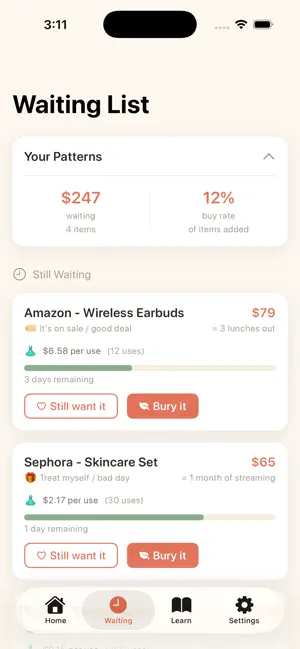 Spendless - Shopping Blocker screenshot 2