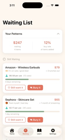 Spendless - Shopping Blocker Screenshot 2 of 3