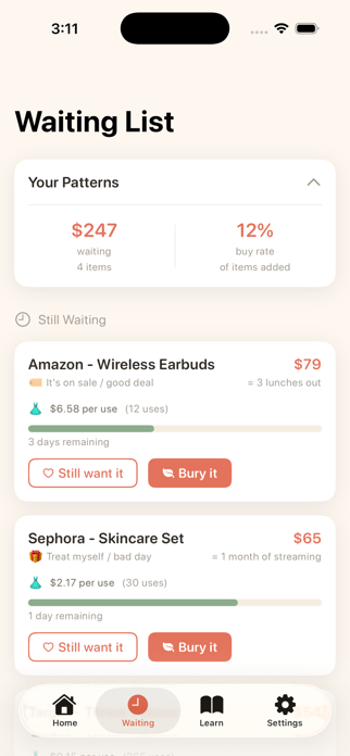 Spendless - Shopping Blocker Screenshot 2 of 3