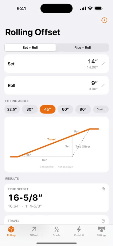 Pipe Offset Calculator! screenshot 1 of 7