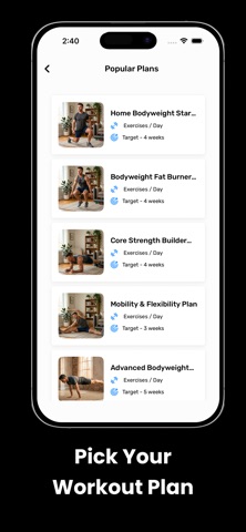 Home Workout - No Equipment * iPhone screenshot