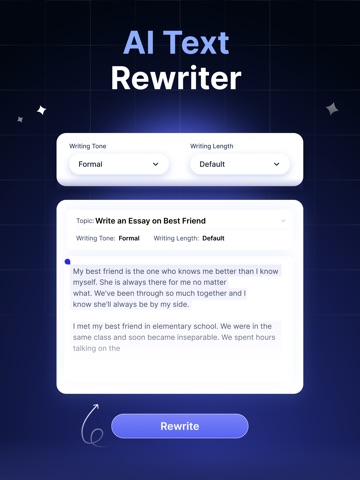 AI Paragraph - Essay Writer iPad screenshot