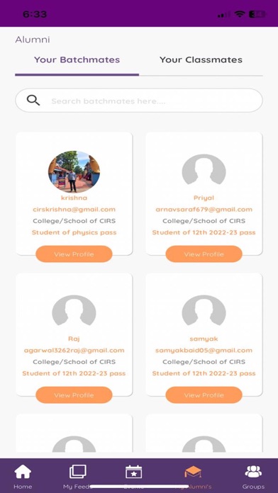 CIRS Alumnii Screenshot
