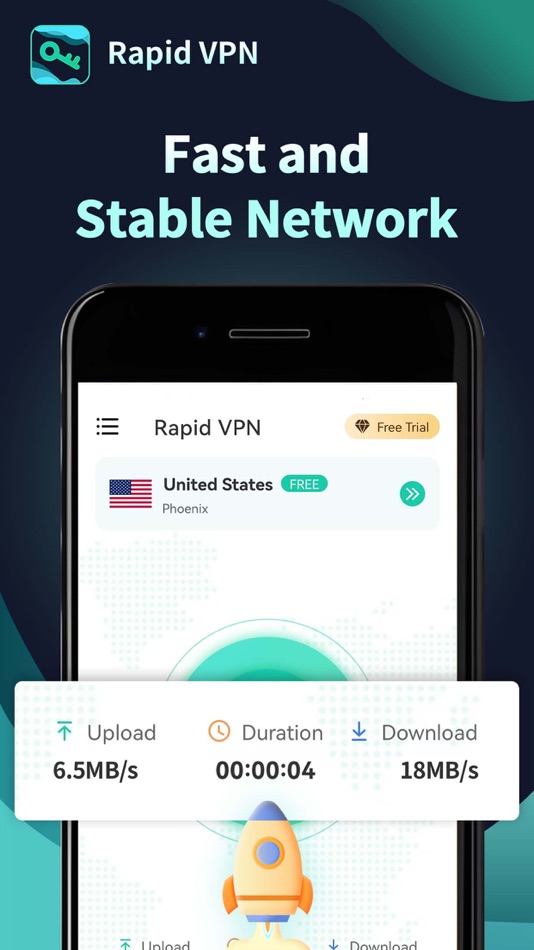 #3. Rapid VPN - Safe Secure Proxy (iOS) 由: DuoPeak Inc