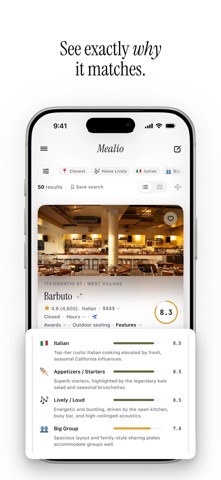 Mealio: Dine Smarter. Screenshot 3 of 6