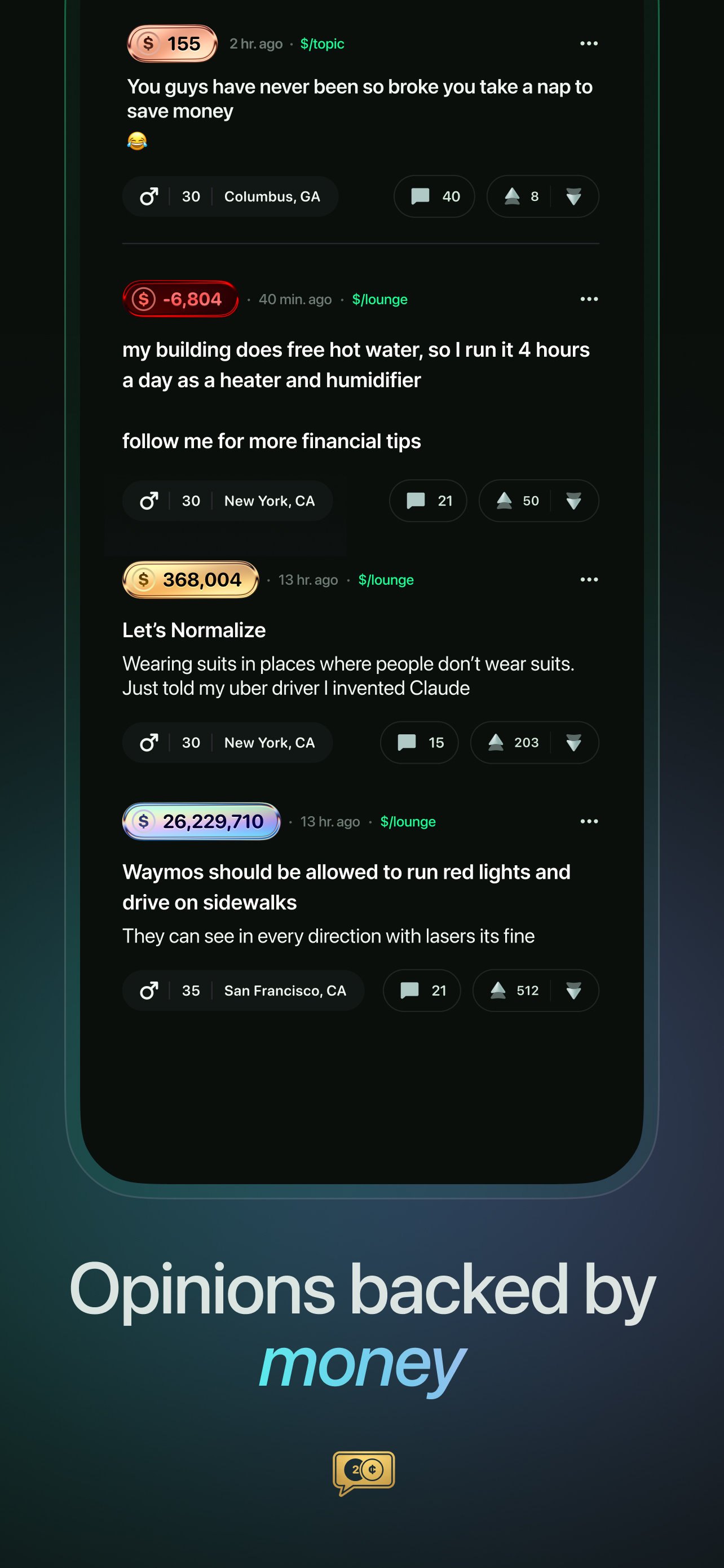 twocents: Social Finance screenshot 2