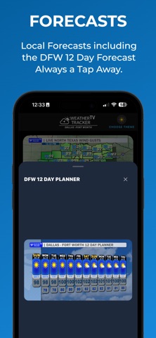 Weather Tracker TV DFW iPhone screenshot