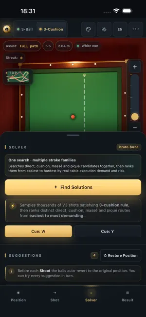 3ball: 3-Cushion Billiards screenshot 3