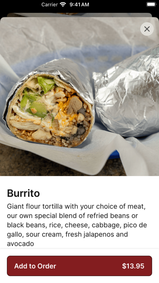 Burrito Bandito To Go iPhone screenshot 3 - Food & Drink app