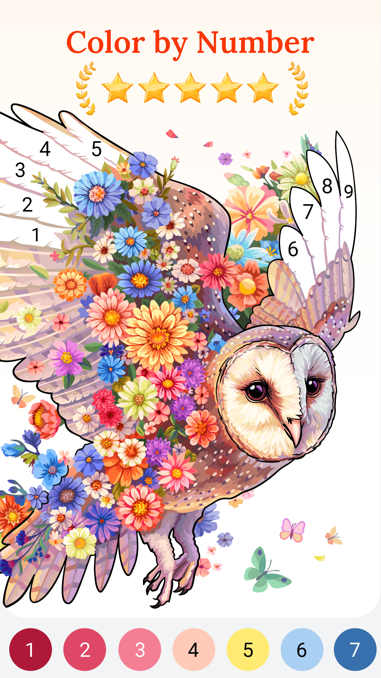 Happy Color by Numbers Game screenshot 1