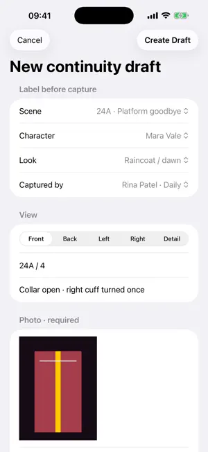Costume Continuity: Set Log screenshot 4
