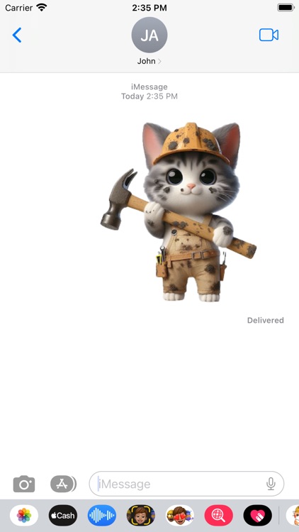 Construction Kitten Stickers screenshot-3