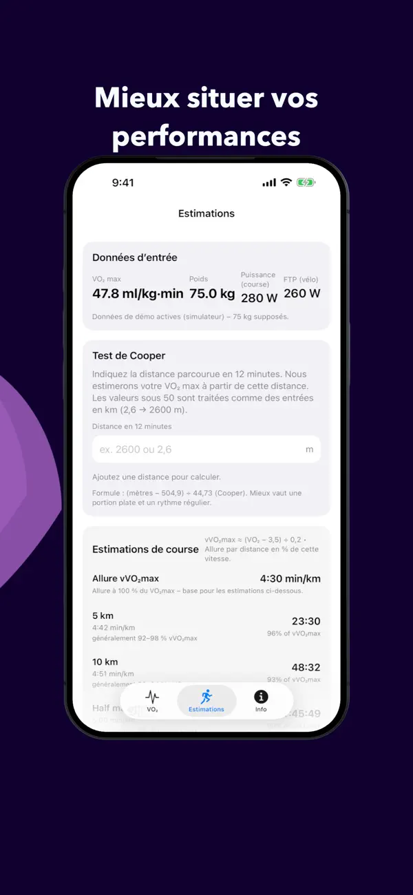 Screenshot #2 pour VO2 Max Cardio & Performance