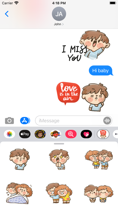 Screenshot #2 pour Crazy Cute Couple Stickers