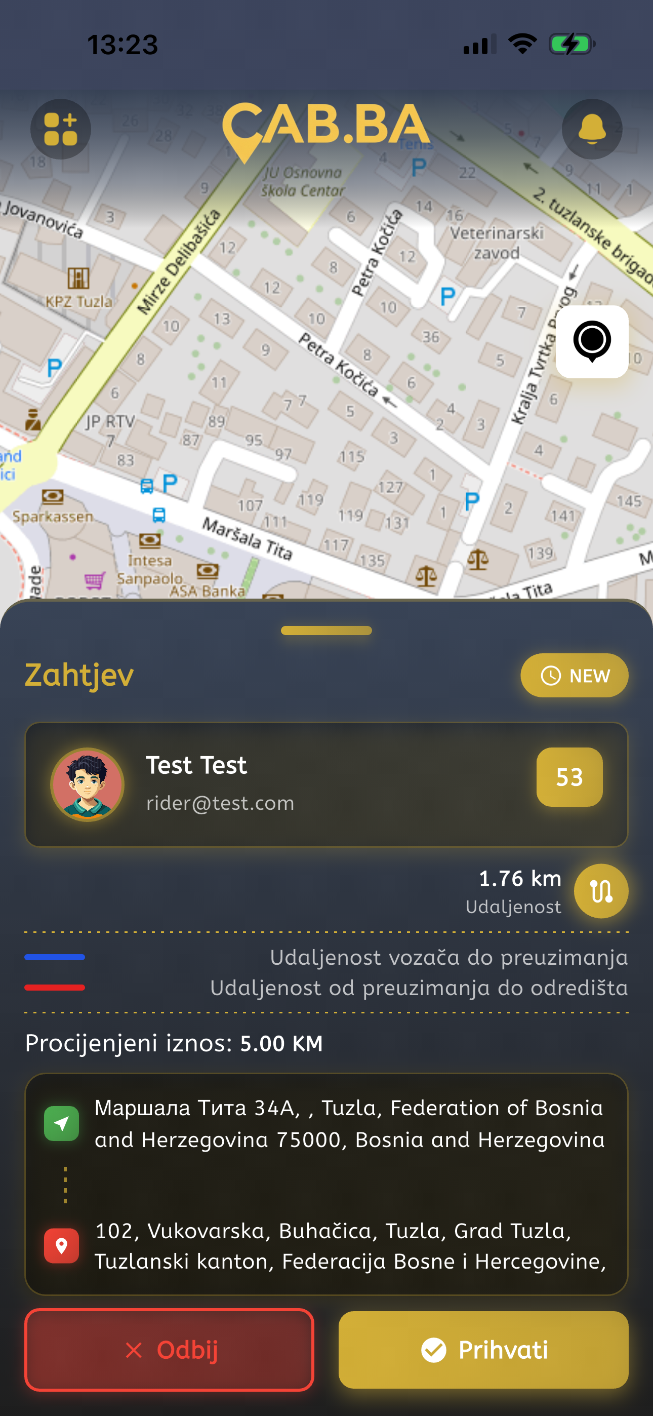 Cab.ba - Taxi Vozač
