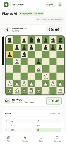 ChessCoach - Chess vs AI Screenshot 2 of 6