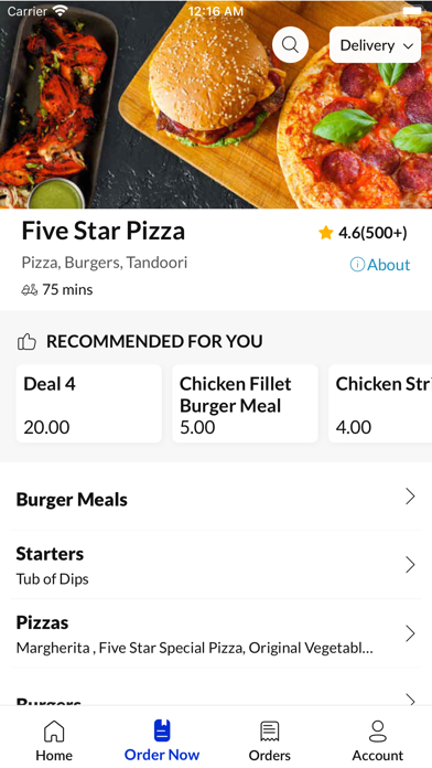 Five Star Pizza. Screenshot