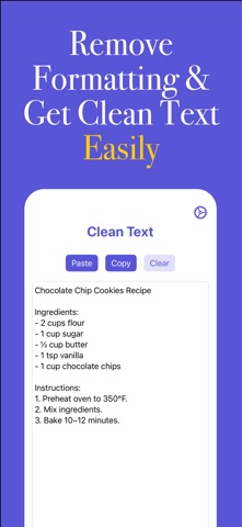 Clean Text: Remove Formatting Screenshot 1 of 1