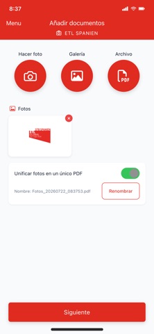 ETL SPANIEN screenshot
