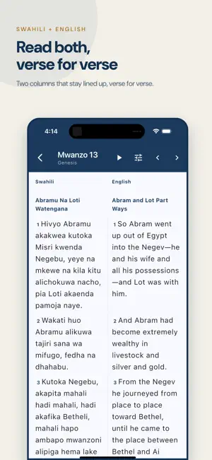 Biblia Takatifu: Swahili & Eng screenshot 3
