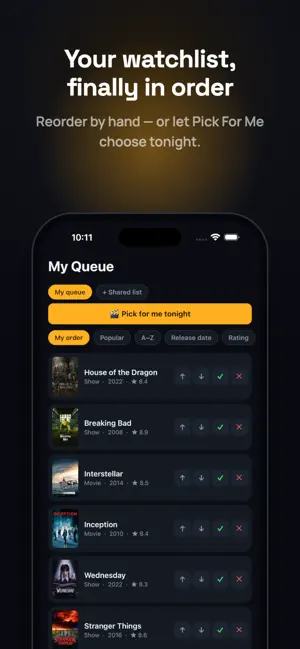 WatchStack: TV & Movie Queue screenshot 1