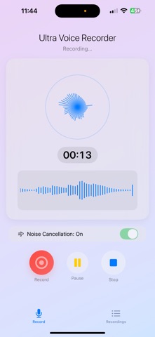 UVR - Ultra Voice Recorder screenshot