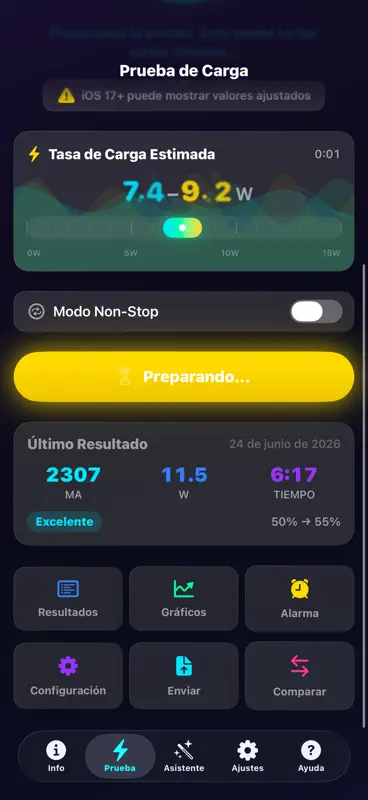 Amperes: Test Cargador,Batería screenshot 2 of 10