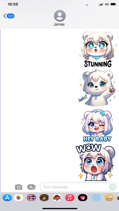 Screenshot #3 pour Aurora, Cute Bear Stickers