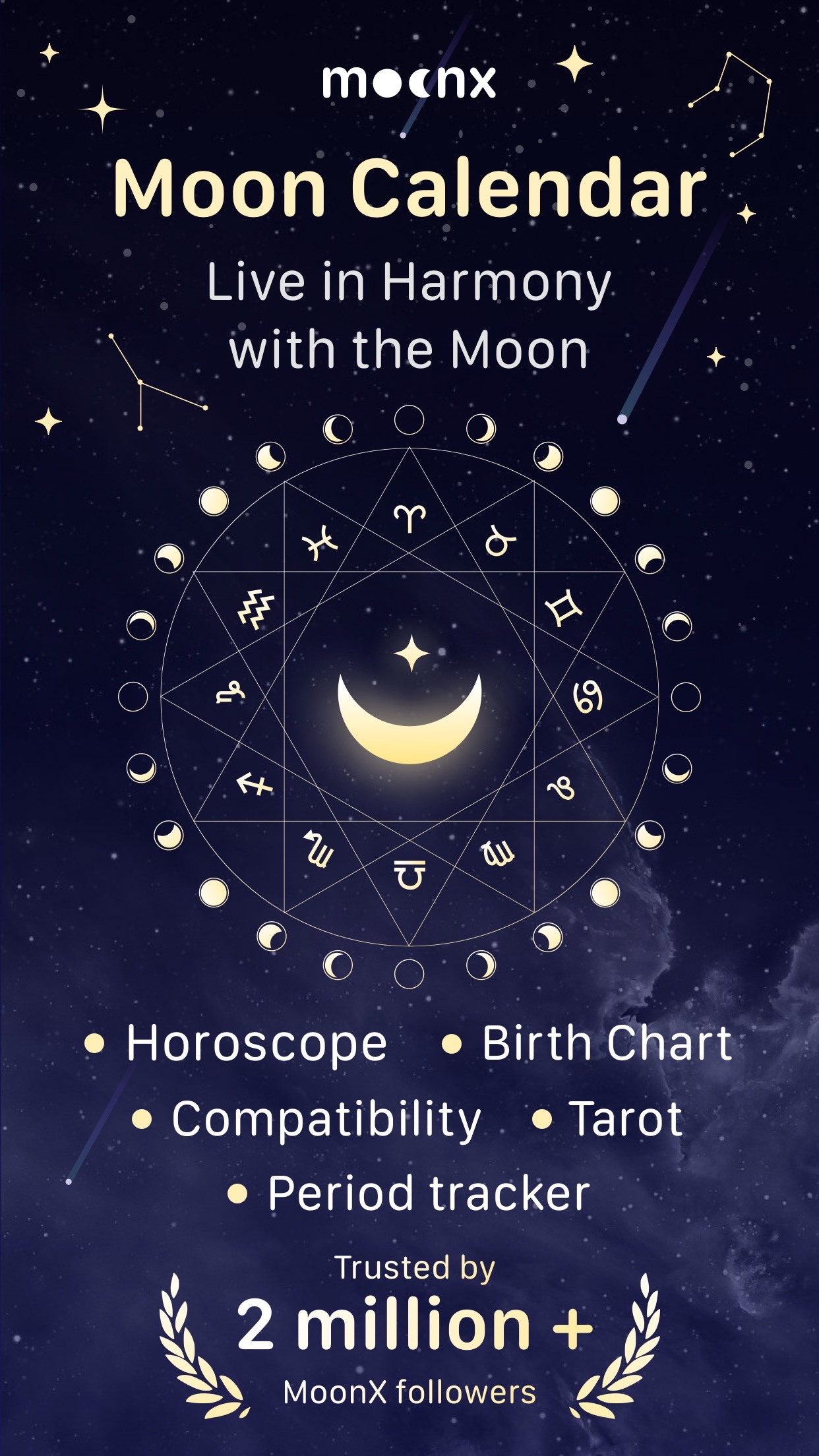 MoonX: Moon Phase Calendar screenshot 1