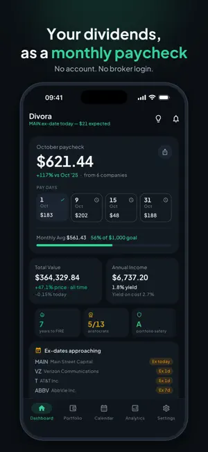 Divora: Dividend Tracker screenshot 1