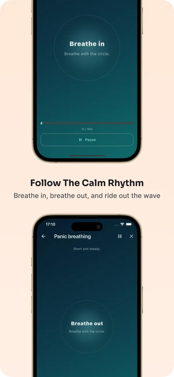 Screenshot #2 pour Calm: Anxiety & Breathing SOS