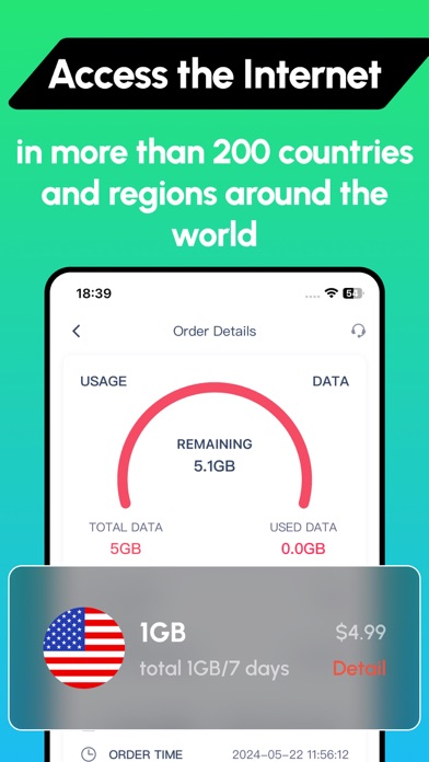 PhoneSIM: 5G Data Travel eSIM Screenshot