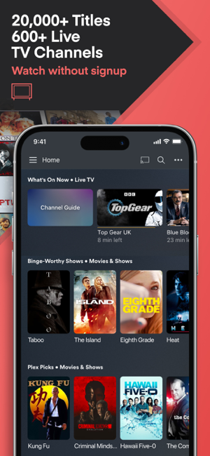 ‎Plex: guarda schermate di TV e film in diretta